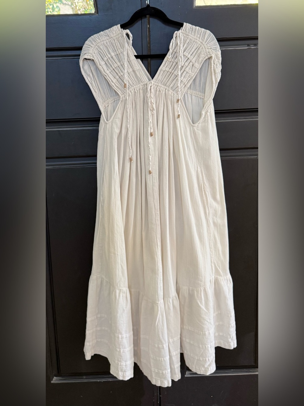 Free People In The Mood For This Midi Dress Oversized XS Ivory - Picture 2 of 8
